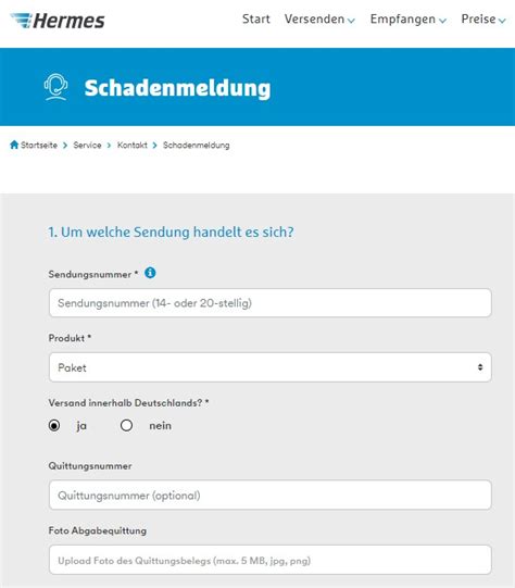 hermes schadensmeldung online|hermes beschädigungsmeldung.